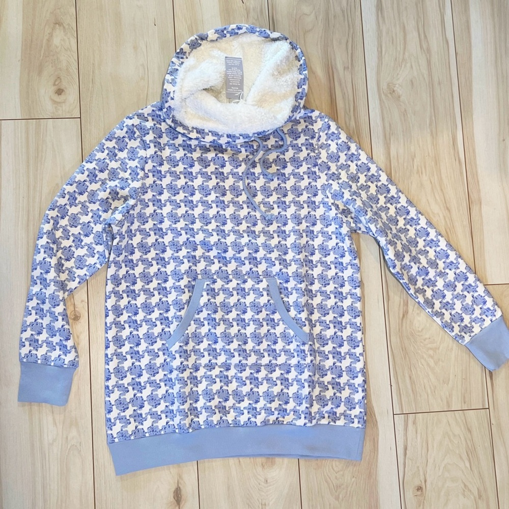 ๐ Pajamagram Chalet Shearling Rollneck Pajamas in Snow Day Shearling M - Picture 4 of 9